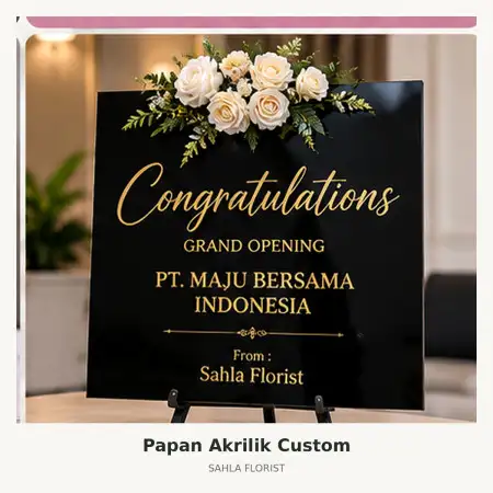 Papan Bunga Akrilik Bawen